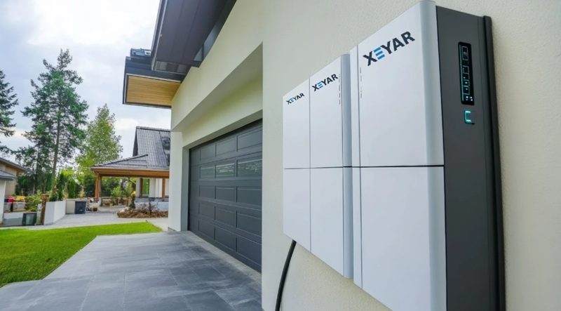 Residential home with XEYAR PHOENIX battery storage installation